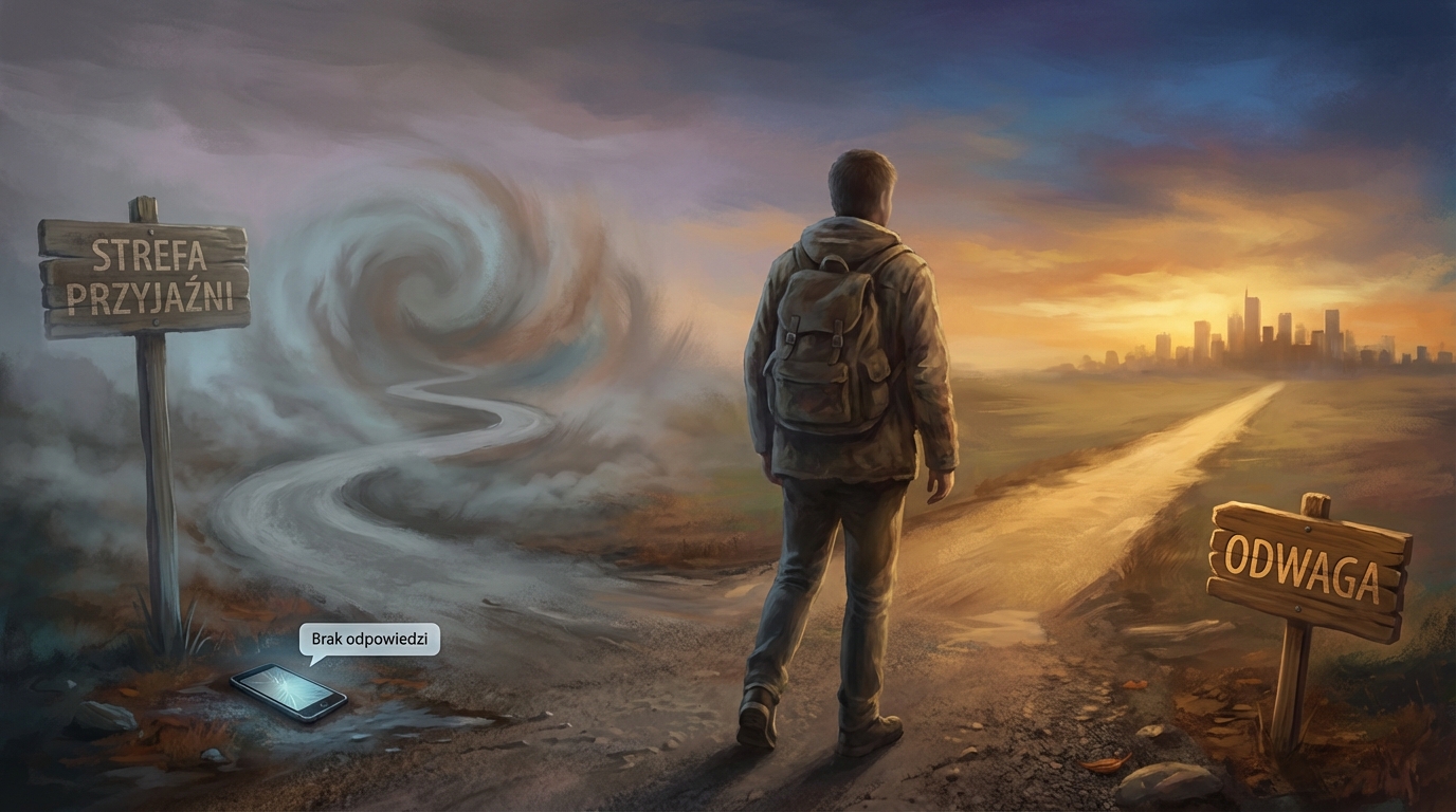 Mężczyzna na rozwidleniu: szara ścieżka friendzone vs złota ścieżka odwagi